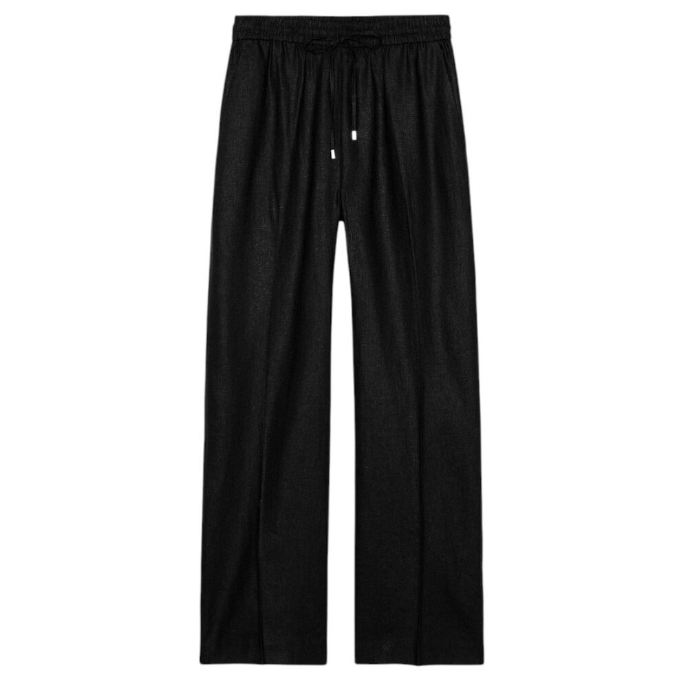 Zara Linen Blend Straight Trousers